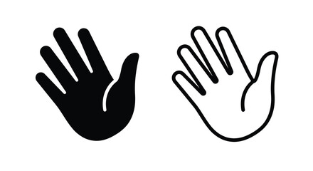 Fototapeta premium hand silhouettes and line drawing on white background