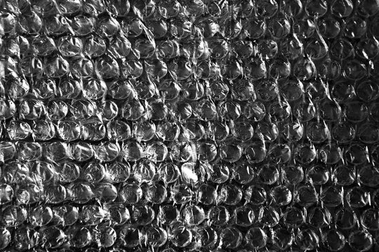 Transparent bubble pack plastic wrapping texture background