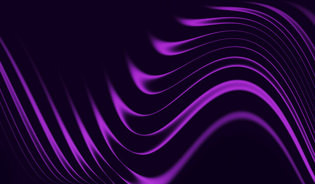 Abstract purple light waves on dark background