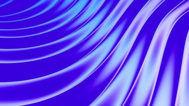Abstract blue waves with light distortions