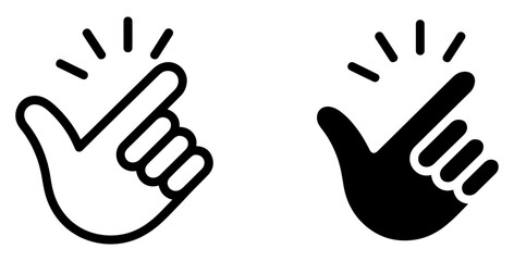 Obraz premium finger snap gesture icon symbol
