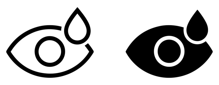 eye pain tear medical icon