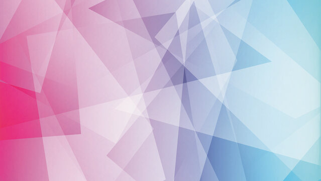 abstract geometric background. abstract blue and pink geometric polygon background with triangles. 