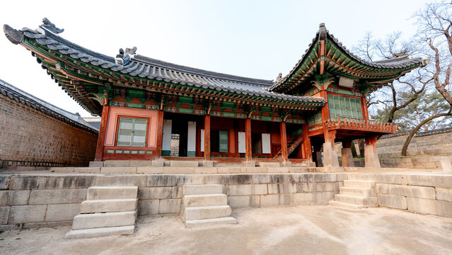 Changdeokgung Palace architecture in Seoul, South Korea