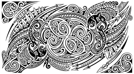 Fototapeta premium Intricate Celtic Knotwork Design with Swirling Patterns.