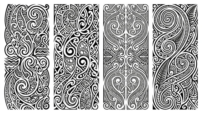 Intricate Celtic Knotwork Patterns in Black and White.