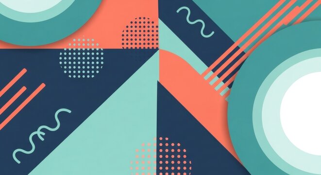 Abstract Geometric Shapes and Patterns Background Design.