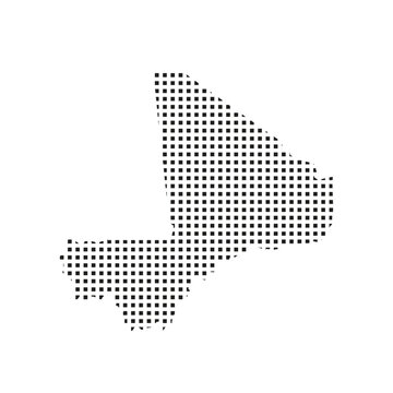 mali map pixel art Suitable for posters and web icons