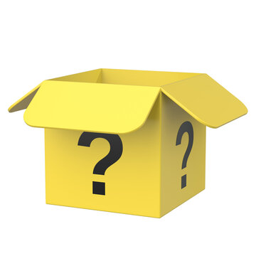 Mystery box. Lucky box. 3D illustration.