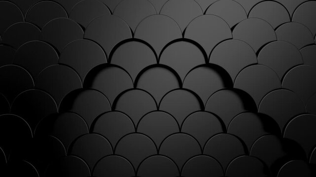 Geometric Shapes Form a Wave. Abstract motion, two color, 3d rendering, 4k resolution
