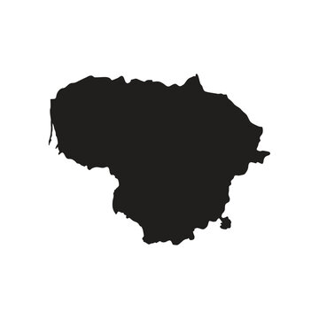 lithuania map silhoutette Suitable for posters and web icons