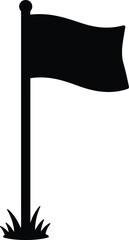 Football Corner Flag Silhouette Vector – Soccer Field Marker Icon © MonoarHossain