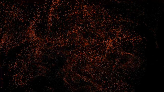 Abstract orange texture on black background pattern art design