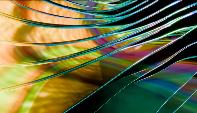 Colorful abstract render with flowing lines