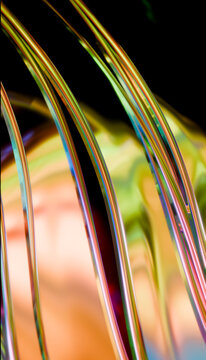 Colorful abstract render with dynamic light waves