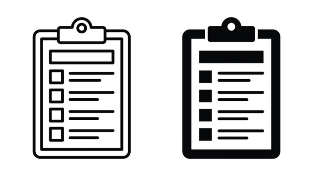 Checklist icons with empty and filled checkboxes