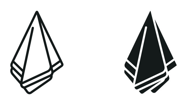 3d geometric pyramid with striped base illustration