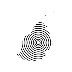 Fototapeta premium mauritius map with concentric circle