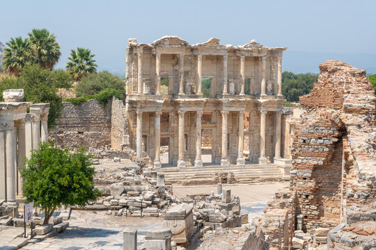 Ancient ruins exploration at Ephesus Efeso, Turkey travel