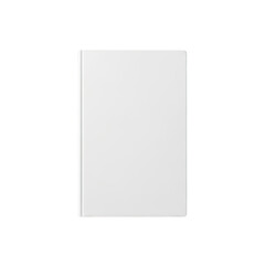 Fototapeta premium A closed white book with a plain cover and a visible spine on a clean background