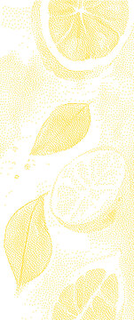 Lemon slices and leaves with soft pastel lighting during a refreshing drink concept