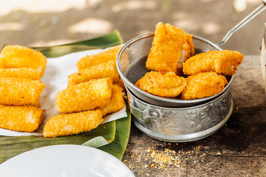 Traditional Indonesian fried snack with crispy coating