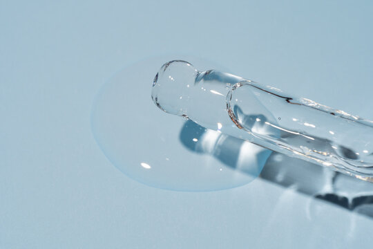 Clear gel dropper for skincare and cosmetics