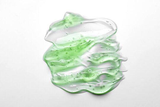 Green gel smear for skincare and cosmetics