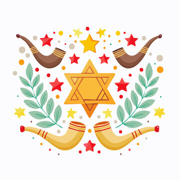 Jewish Symbols: Star of David, Shofars, and Stars