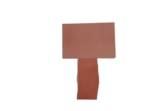 Simple red abstract t-shaped icon