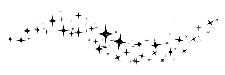 falling stars. Starry sky isolated on white background © Vector Elements
