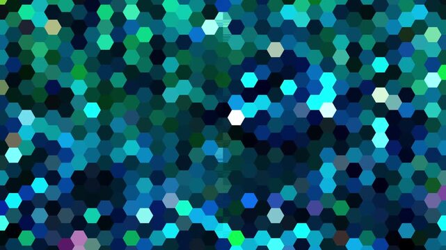 interlocking colored geometric shapes changing abstract motion background, mosaic pattern, commonly used for digital signage, VJ loops, and web design textures