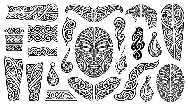 Maori Tribal Tattoo Designs Collection.