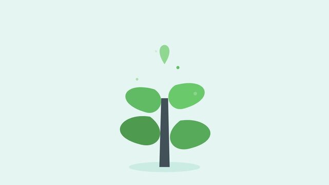 modern alder tree expanding on cool mint background