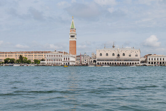 Venice waterfront skyline with St Mark's Campanile