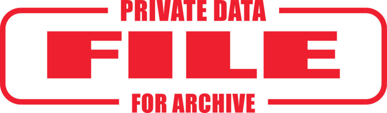 Private data file archive storage for secure documents