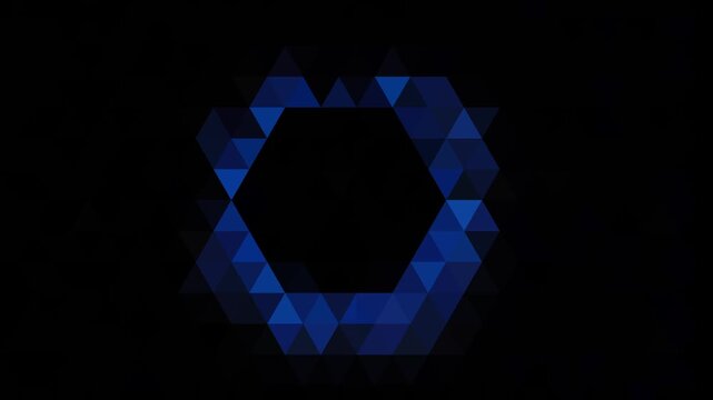 interlocking colored geometric shapes changing abstract motion background, mosaic pattern, commonly used for digital signage, VJ loops, and web design textures
