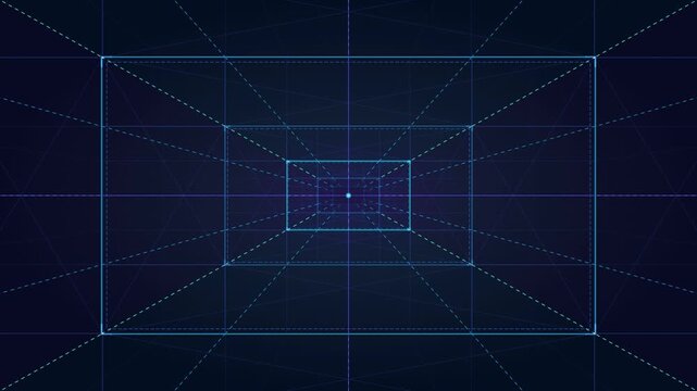 modern abstract architectural wireframe space technology background