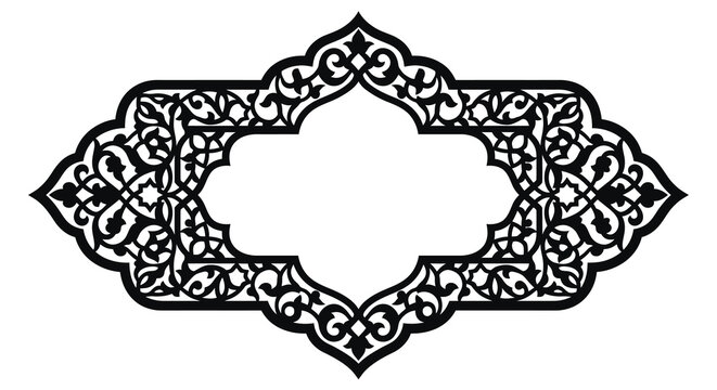 ornate arabesque frame silhouette
