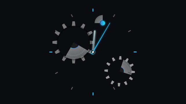 modern 3d gear mechanical clock time background
