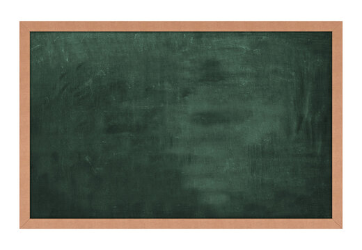 School chalkboard isolated PNG on transparent background, classic blackboard for education and classroom concepts