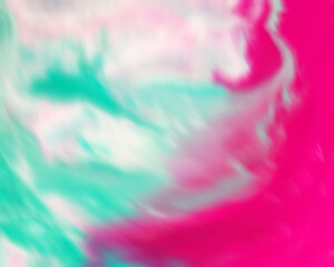 Obraz premium Abstract colorful smoke swirls on vibrant pink and teal gradient background