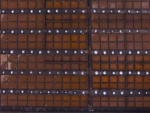 Abstract view of Janubio salt flats in Lanzarote island