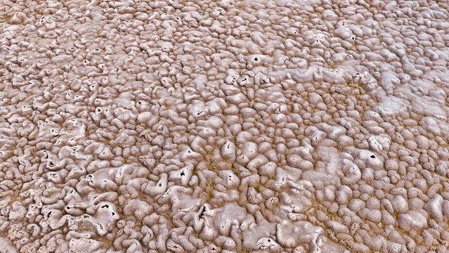 Abstract texture of a salt flat in Janubio, Lanzarote