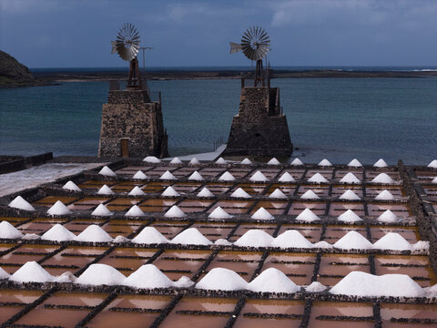 Salt flats of Janubio captured in fine art style