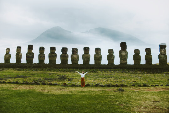 Moai statues on Easter Island