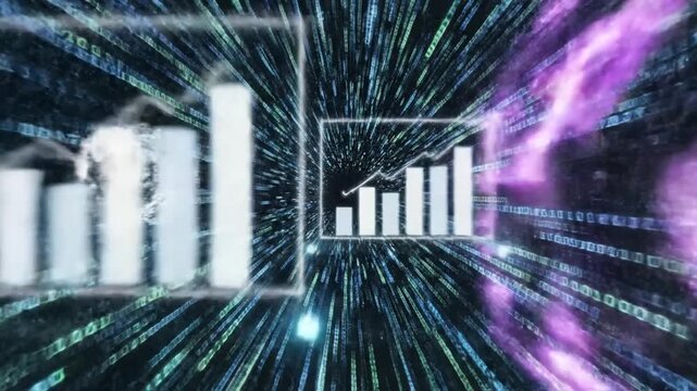 Global digital network with binary code and cloud computing