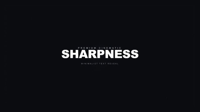 Minimalist Soft Blur Focus Text Reveal Animation