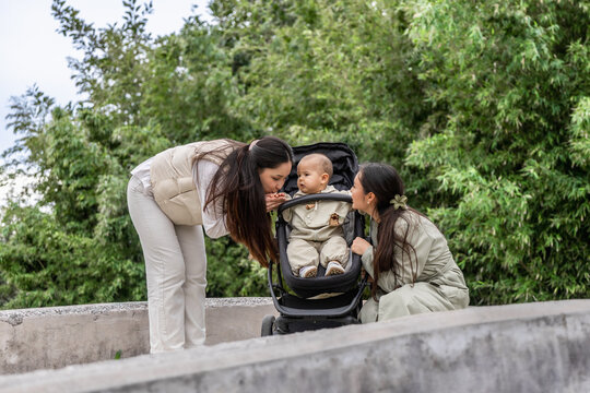Family enjoying quality time outdoors in a park