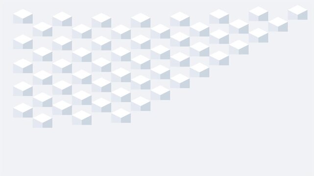 Minimalist Floating Isometric Cube Patterns In Motion